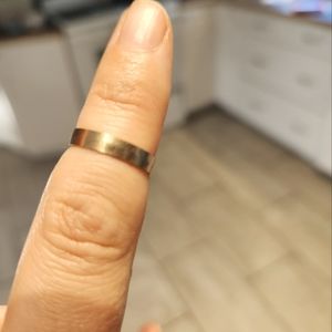 10k white gold toe ring